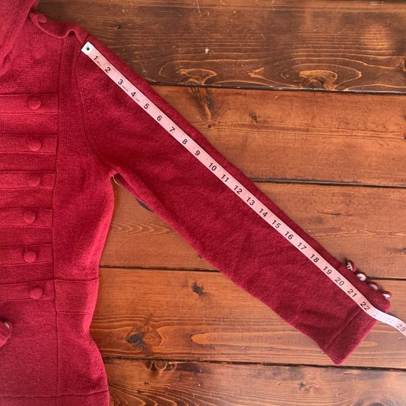 NWT Cupio Medium Rumba Red Hooded Full Zip Military Style Jacket Women's - Picture 14 of 14